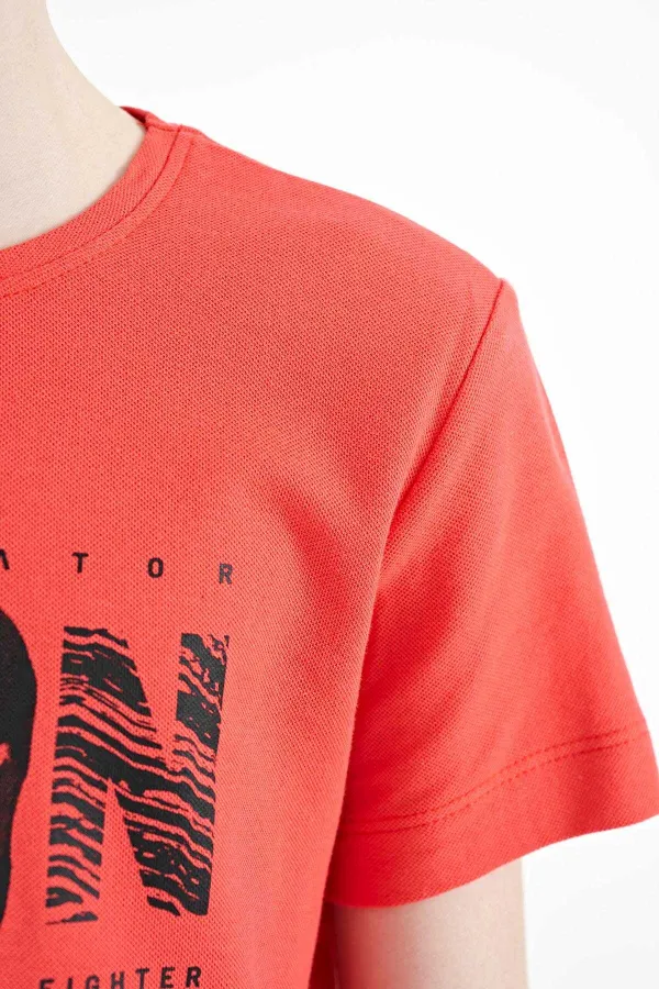 Tommylife Toptan Garson Boy O Yaka Standart Kalıp Erkek Çocuk T-Shirt 11118 Coral Tommylife Toptan Garson Boy O Yaka Standart Kalıp Erkek Çocuk T-Shirt 11118 Coral