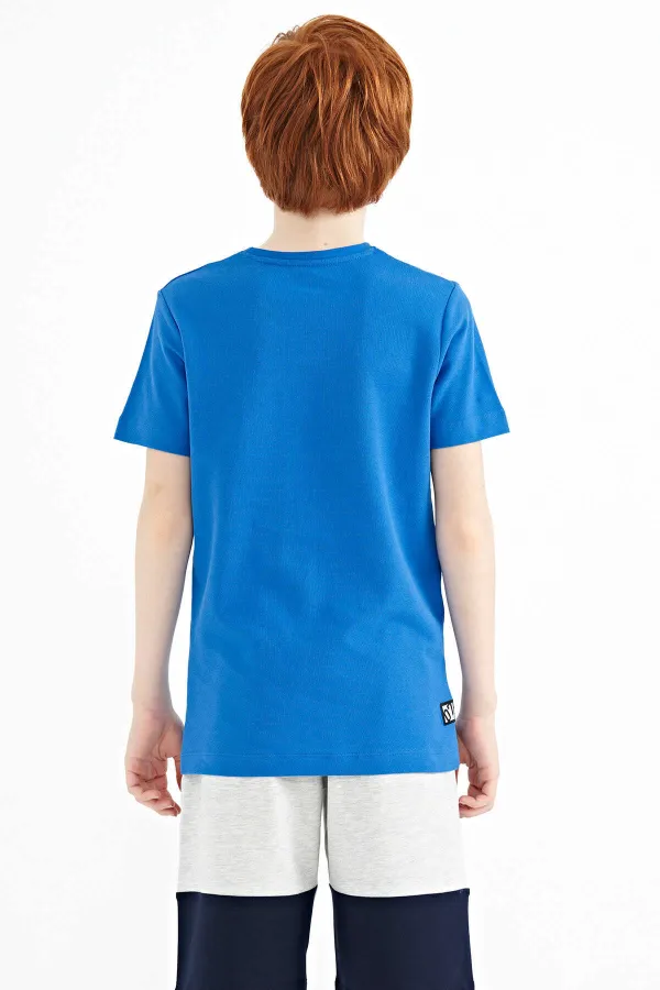 Tommylife Toptan O Yaka Standart Kalıp Erkek Çocuk T-Shirt 11120 Saks