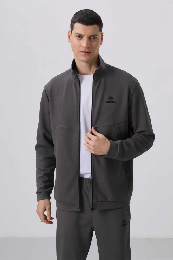 Survêtement Tommylife pour homme, texturé et confortable, en gros, 85273, gris foncé