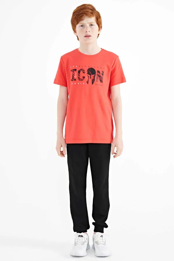 Tommylife Toptan Garson Boy O Yaka Standart Kalıp Erkek Çocuk T-Shirt 11118 Coral Tommylife Toptan Garson Boy O Yaka Standart Kalıp Erkek Çocuk T-Shirt 11118 Coral