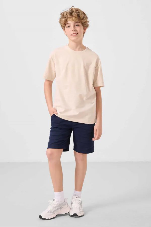 Tommylife Toptan Pamuklu Oversize Fit Dokuma Hafif Esnek Chino Erkek Çocuk Şort Takım 11277 Bej-Lacivert Tommylife Toptan Pamuklu Oversize Fit Dokuma Hafif Esnek Chino Erkek Çocuk Şort Takım 11277 Bej-Lacivert