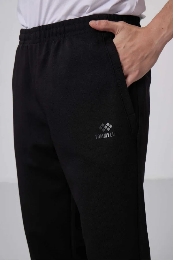 Tommylife Toptan Yüzeyi Dokulu Rahat Form Erkek Eşofman Takım 85273 Siyah