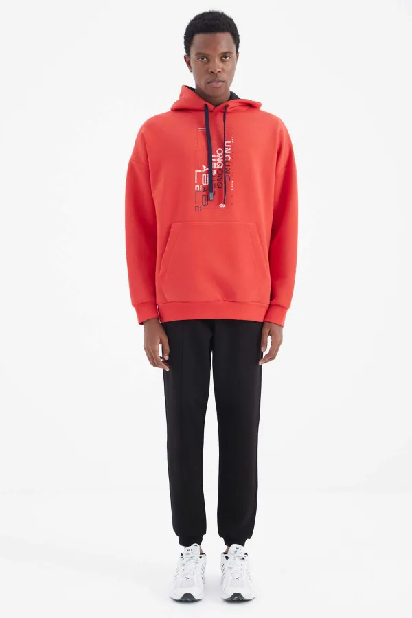 Tommylife Toptan Siyah Bağcıklı Ön Dikiş Detaylı Standart Kalıp Erkek Eşofman Alt - 84994