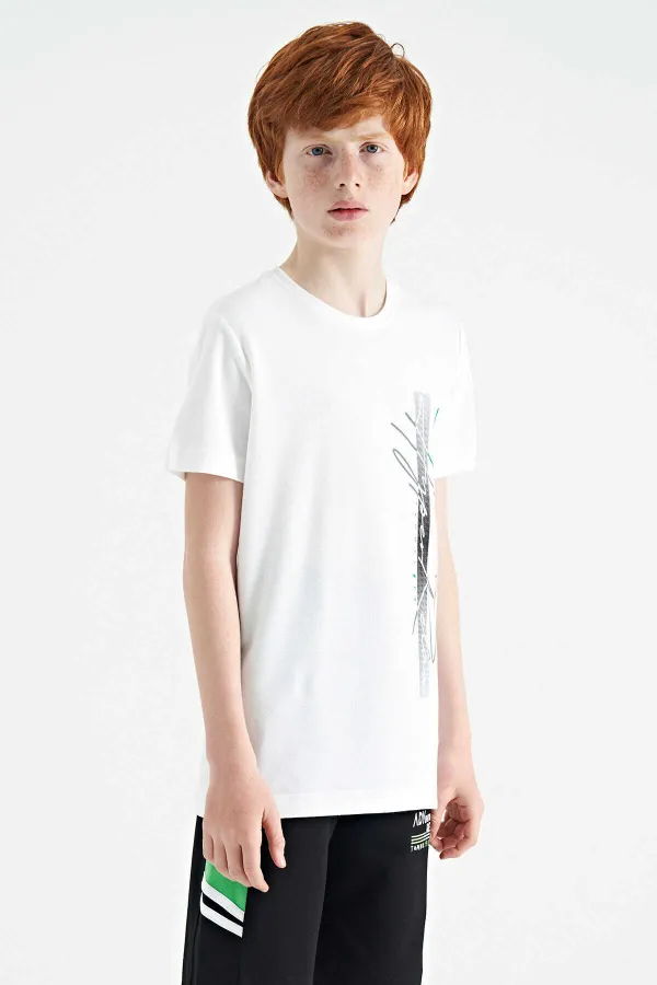 Tommylife Toptan O Yaka Standart Kalıp Baskılı Erkek Çocuk T-Shirt 11119 Beyaz Tommylife Toptan O Yaka Standart Kalıp Baskılı Erkek Çocuk T-Shirt 11119 Beyaz