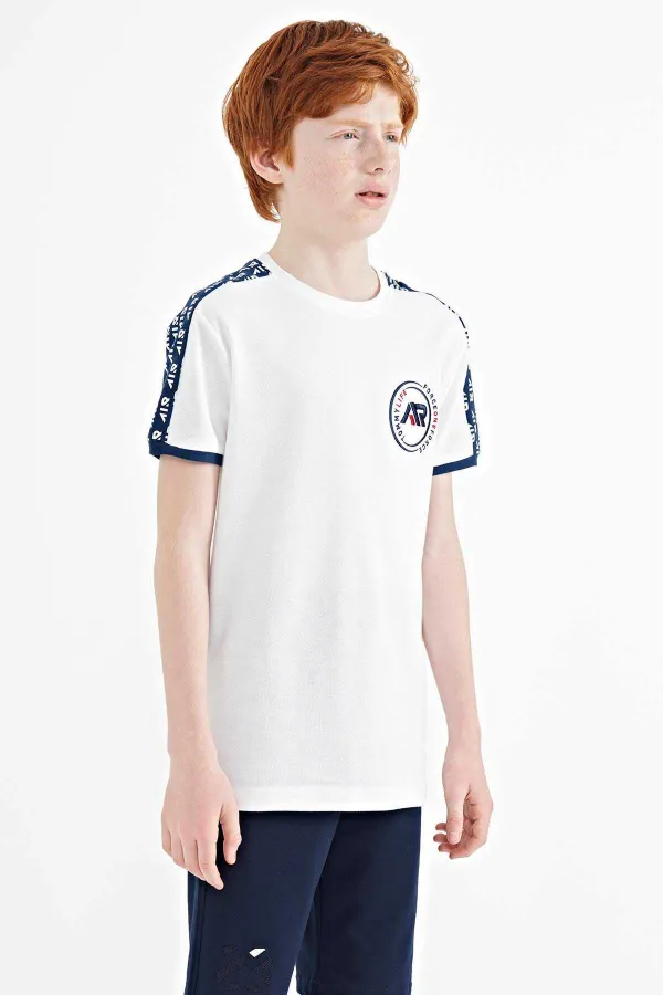 Tommylife Toptan O Yaka Standart Kalıp Baskılı Erkek Çocuk T-Shirt 11121 Beyaz Tommylife Toptan O Yaka Standart Kalıp Baskılı Erkek Çocuk T-Shirt 11121 Beyaz