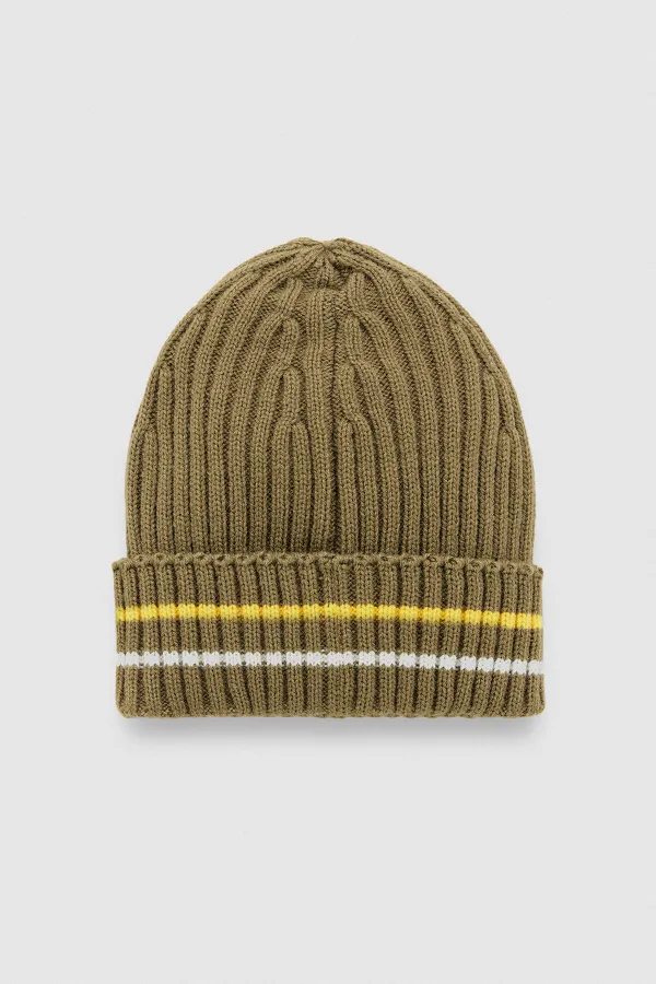 Mısırlı Erkek Çizgili Bere - Jess Açık Haki