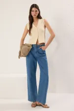 Stone Slim Polo Collar Vest TWOSS25YE00067