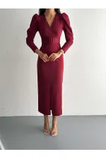 ROBE À DÉTAILS FENTES SUR LE DEVANT